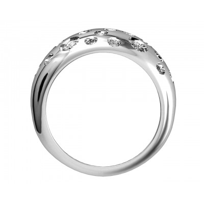 Verona Wide Dome Diamond Band
